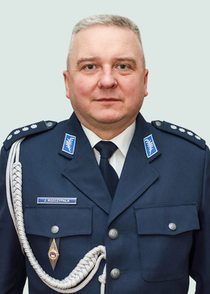 Pierwszy Zastępca Komendanta Powiatowego Policji w Staszowie nadkom. Jacek Rozczypała
